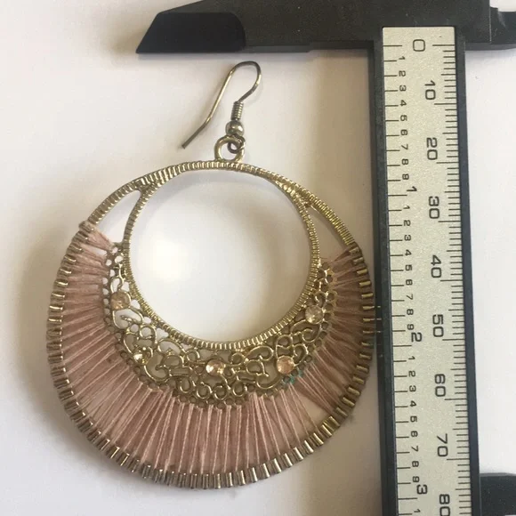 Blush Wrapped Earrings - Picture 6 of 7